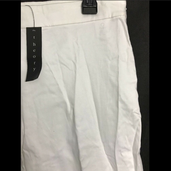 NWT! $265 Theory 'Tonerma Sateen'‎ Stretch Pant White [SZ 8 ] - Picture 6 of 8